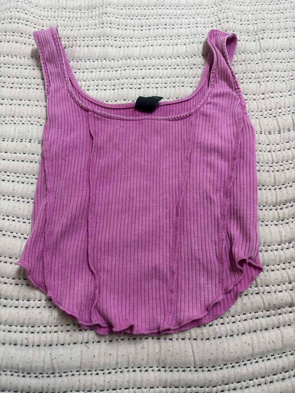 wild fable Ribbed Scoop Crop Tank - Mauve Pink